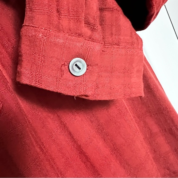 Anthropologie Maeve Bloomsbury Tie Front Shirt Dress Womens Size 4 ob465625 Rust - Picture 11 of 11